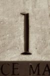 The Number - 1 - Numbers - Sepia Tone
