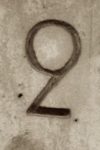 The Number - 2-3 - Numbers - Sepia Tone