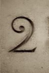 The Number - 2-4 - Numbers - Sepia Tone