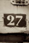 The Number - 27 - Numbers - Sepia Tone