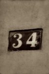 The Number - 34 - Numbers - Sepia Tone
