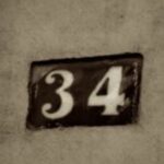 The Number - 34 - Numbers - Sepia Tone