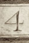 The Number - 4-1 - Numbers - Sepia Tone