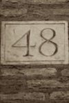 The Number - 48 - Numbers - Sepia Tone