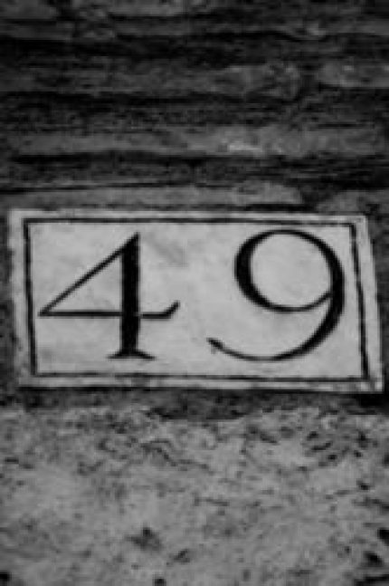 The Number - 49 - Numbers - Black & White