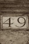 The Number - 49 - Numbers - Sepia Tone