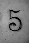 The Number - 5 - Numbers - Black & White
