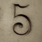 The Number - 5 - Numbers - Sepia Tone