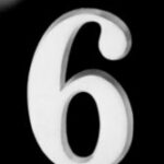 The Number - 6 - Numbers - Black & White