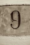 The Number - 9-1 - Numbers - Sepia Tone