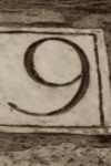 The Number - 9-3 - Numbers - Sepia Tone