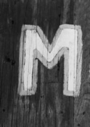 The Letter m_6 - Black & White