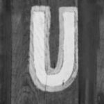 The Letter u_6 - Black & White