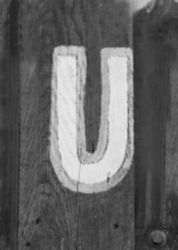 The Letter u_6 - Black & White