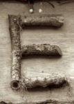 The Letter e_11 - Accent - Sepia Tone