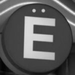 The Letter e_7 - Accent - Black & White