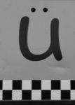The Letter u_2 - Accent - Black & White