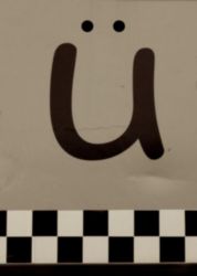 The Letter u_9 - Accent - Sepia Tone