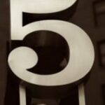 The Letter 5 - NYC - Sepia Tone