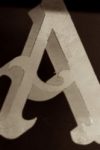 The Letter a_9 - PARIS - Sepia Tone