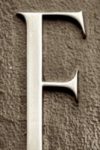 The Letter f_3 - London - Sepia Tone