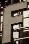 The Letter f_5 - PARIS - Sepia Tone
