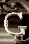 The Letter g_9 - PARIS - Sepia Tone