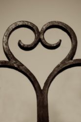 The Letter heart_1 - PARIS - Sepia Tone