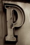 The Letter p_4 - NYC - Sepia Tone