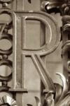 The Letter r_1 - London - Sepia Tone