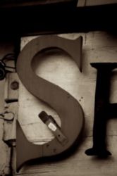 The Letter s_3 - PARIS - Sepia Tone