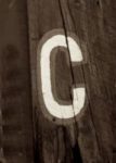 The Letter c_7 - Sepia Tone
