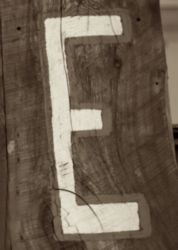 The Letter e_9 - Sepia Tone