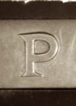 The Letter p_1 - Sepia Tone