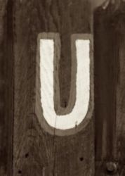 The Letter u_6 - Sepia Tone
