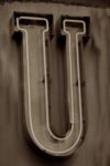 The Letter u_3 - NYC - Sepia Tone